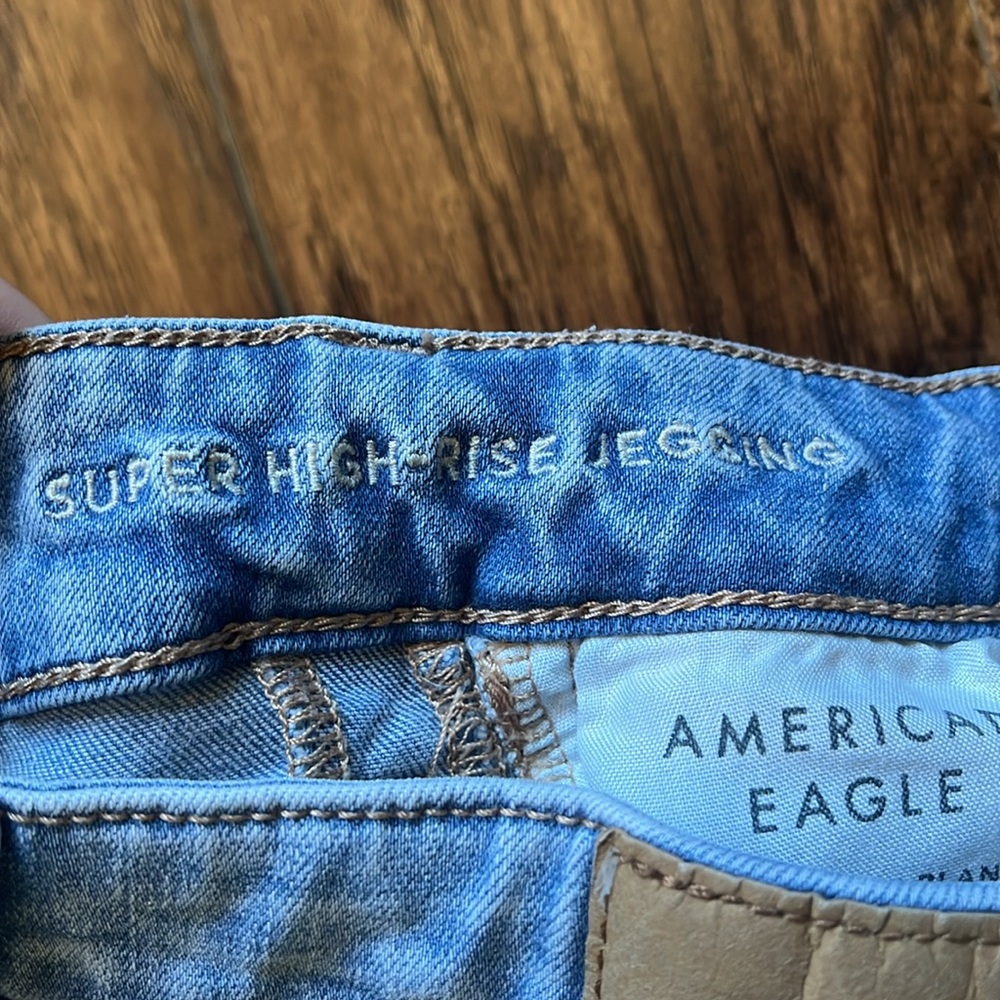 American Eagle super high waist jeggings, size 000 - Picture 4 of 7